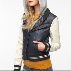 Obey Varsity Jacket with hooded liner